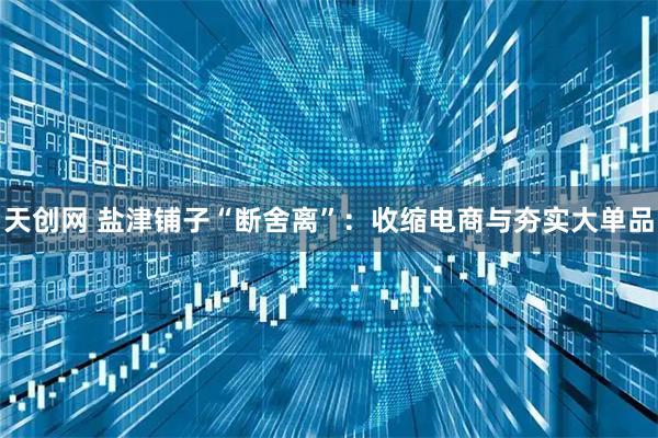 天创网 盐津铺子“断舍离”：收缩电商与夯实大单品